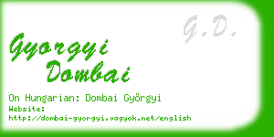 gyorgyi dombai business card